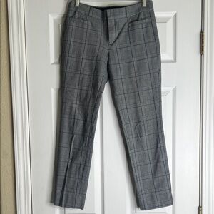 Banana Republic Gray Plaid Straight Leg Pants